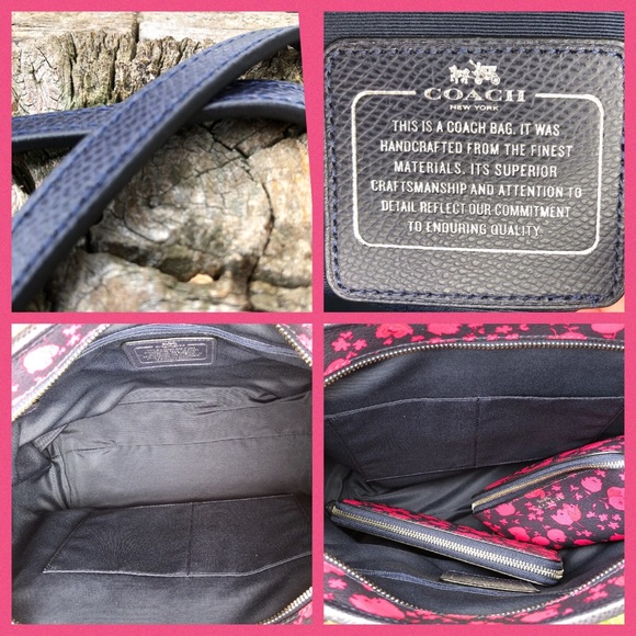 57283 Coach Prairie Calico Floral Bag Wallet Set - Picture 3 of 6